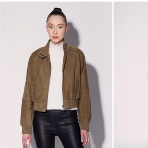 Women's Suede Bomber Jacket